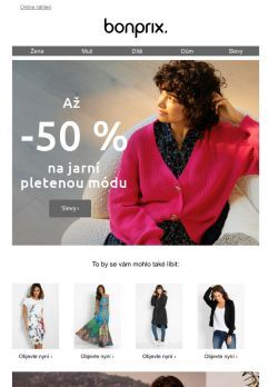 Až -50 % na jarní pletenou módu