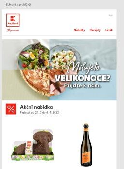 Akční leták - Milujete Velikonoce? Přijdťe k nám. - od 29. 3. do 4. 4. 2023