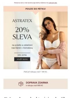 20% sleva na prádlo navržené v Astratexu.