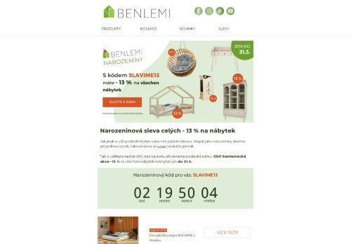 Poslední 2 dny do konce slevy - 13 %