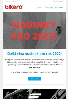 🚴🏼‍♂️ Užijte si další vlnu novinek pro rok 2023!