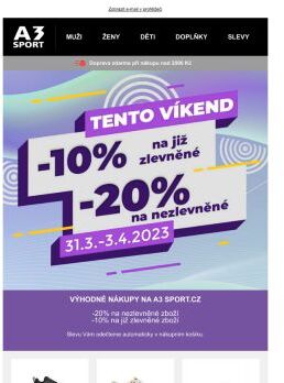 Předpověď na tento víkend: Slevy, slevy a zase jen slevy!