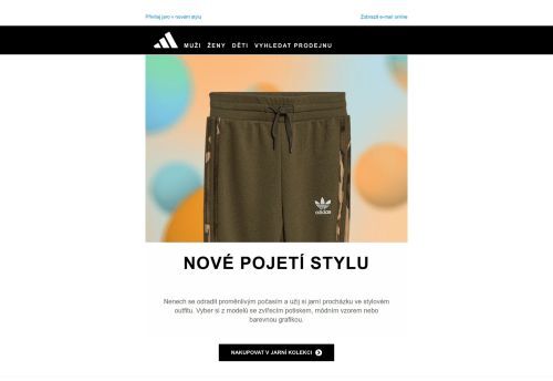 Modely adidas s grafikou nebo potiskem. Jarní kolekce