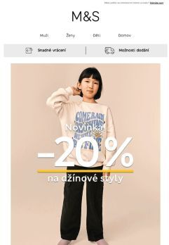 Novinka! −20 % na džínové styly