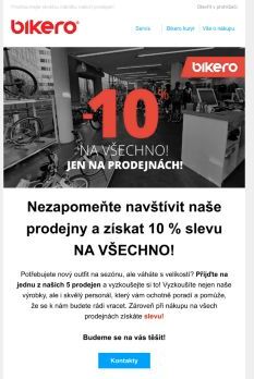 🚴 Nezapomeňte navštívit naše prodejny a získat slevu 10 %❗