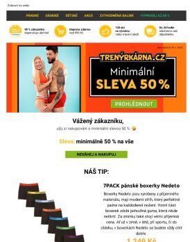 Minimální sleva 50 % na vše 🤩