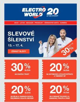 SLEVOVÉ ŠÍLENSTVÍ začalo - slevy až 30 % na vybrané kategorie a značky.