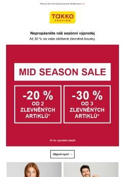 Teď se chopte příležitosti: ušetřete dodatečně až 30 % na zlevněné artikly