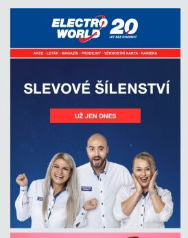 Slevové šílenství už jen dnes, poslední šance nakoupit výhodně.
