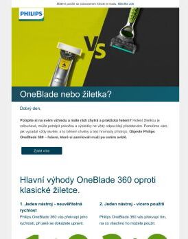 OneBlade nebo žiletka?