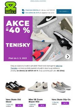 Obutí za pusu💋 Tenisky v akci až -40 %
