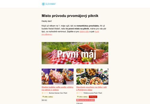 1. máj už v pondělí: kam na piknik či procházku?