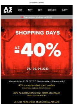 Nákupy se slevou až 40%!