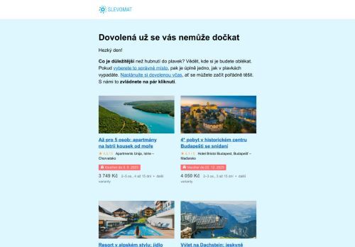 To je vaše dovolená! Které destinace letos frčí?