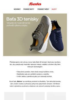 Nová řada tenisek Baťa 3D Motion | Dopřejte si výjimečnou flexibilitu a přirozený pohyb bez omezení 🆕👟