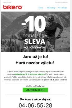 🚴‍♂ Dodatečných 10 % na všechno! 🚴‍♂