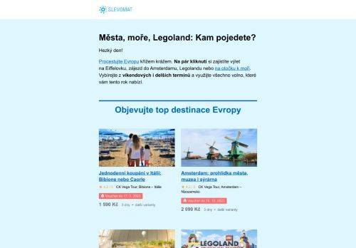 Top zájezdy po Evropě: moře i památky