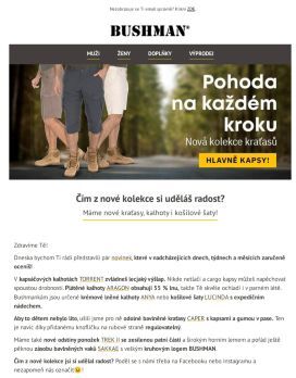 Kalhoty, kraťasy i košilové šaty pro maximální pohodlí.