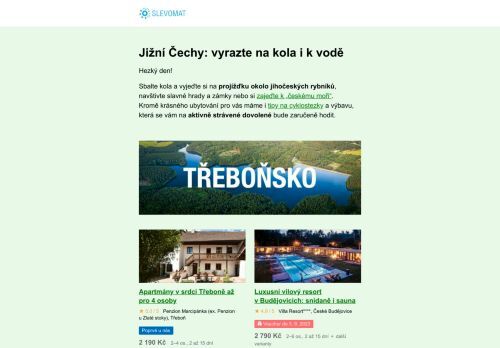 TOP hotely z jihu Čech + tipy na cyklotrasy