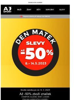 Slevy až -50%: Udělej mamce radost!