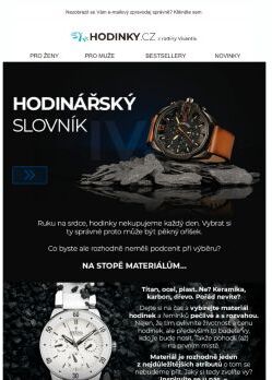 Hodinářský slovník, 4. část | Na stopě materiálům