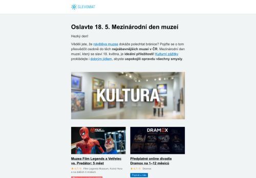 TOP muzea + akce, které nepropásnout