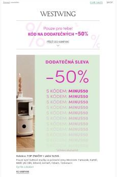 WOOOW! Zde je kód na EXTRA slevu -50%