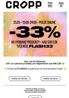 -33% na VŠE🔥 POUZE DO PŮLNOCI