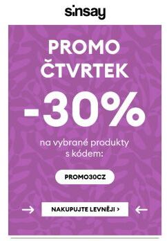 💜 Promo čtvrtek -30% 💜