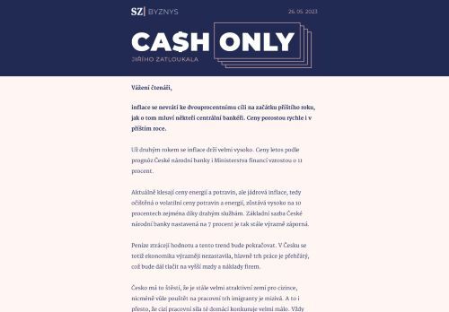Cash Only: Konfiskace úspor inflací bude pokračovat.