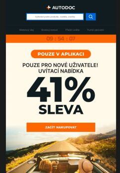 ✨ Získej 𝟒𝟏% slevu na tvůj první nákup ještě dnes