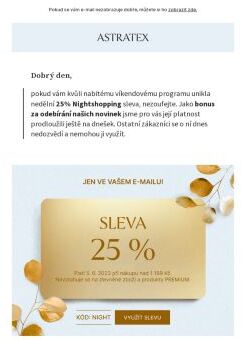 25% sleva platí ještě dnes. Jen pro vás, odběratele novinek!
