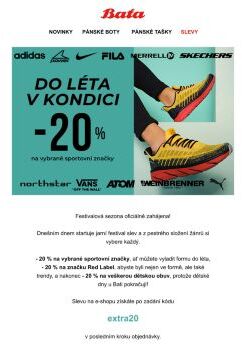 Festival slev startuje! 💰🎉 | - 20 % na vybrané sportovní značky, značku Red Label a veškerou dětskou obuv