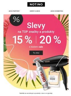15 % a 20 % sleva na TOP značky. 🚀