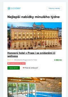 Nejlepší nabídky minulého týdne ★ 5* hotel v novorenesančním paláci v centru Prahy: luxusní pokoje, varianty se snídaní i vstupem do spa