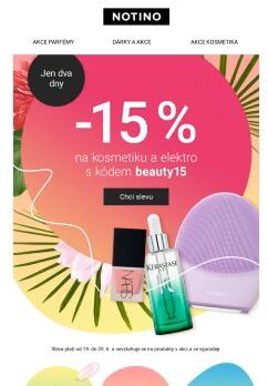 Exkluzivní nabídka: 15% sleva na kosmetiku! 🎉