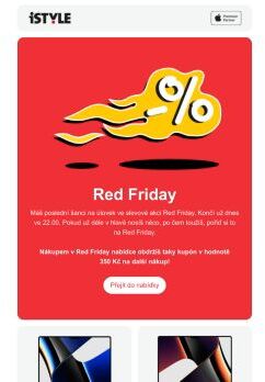 Poslední šance na nákup v Red Friday výprodeji