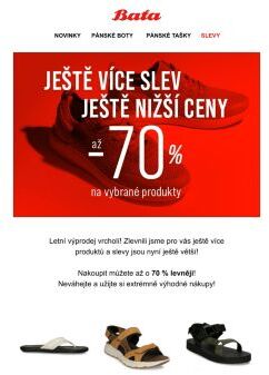Letní výprodej nyní se slevami až 70 % ❗💥 | Ještě více slev, ještě nižší ceny