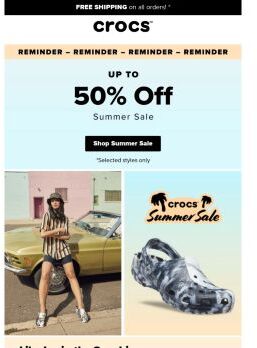 Save up to 50% with our Summer Sale!