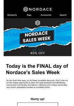 🚀 Final Hours to Enjoy the Nordace Sales Week