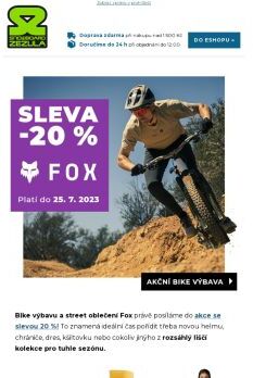 Právě rozjíždíme akci Fox -20 %