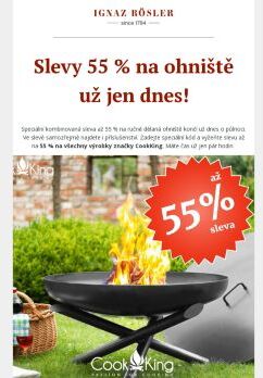 Slevy 55 % na ohniště už jen dnes!