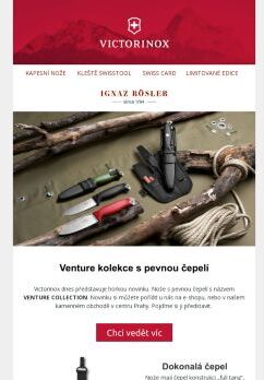Novinka: Victorinox Venture kolekce s pevnou čepelí