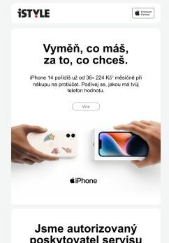 Výkupní bonus 2 500 Kč na nový iPhone 14