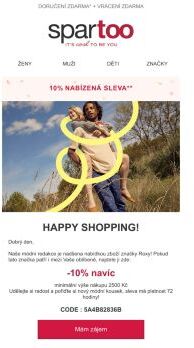 SLEVY: 10% sleva navíc na modely značky Roxy. A to nyní!