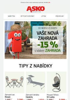 SLEVA -15 % na ZAHRADU je tu!