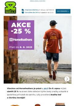 Akční slevy 25 % na všechno od Horsefeathers