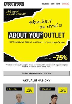 Až do -75 %: Náš nový Outlet