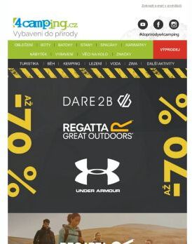 ➡ 3 výprodejové pecky - Regatta, Dare 2b a Under Armour se slevou až 70 %