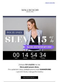 POUZE DNES - sleva 15 % na vše 💸